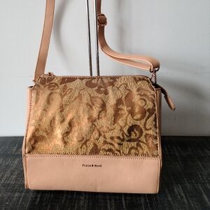 Pixie Mood Tan Gold Crossbody Bag